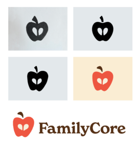 FamilyCore logo icon sketch to final design